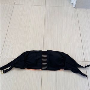 Black bathing suit top with pads